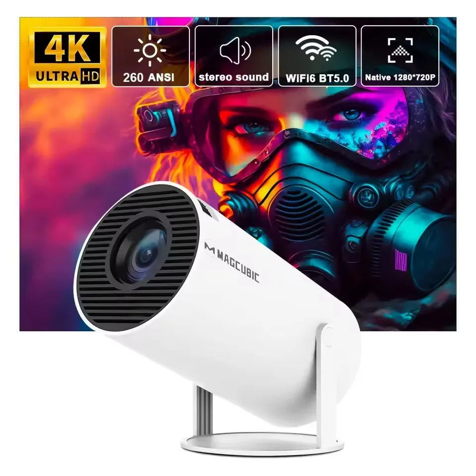 Projector 4K HD Android14 HY300 Pro Wifi6 290ANSI Allwinner H726 BT5.4 1080P 1280*720P Cinema Outdoor Portable Projetor
